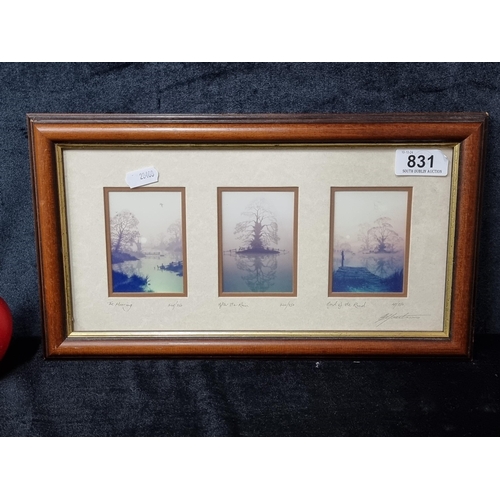 1237 - A set of three limited edition 'Glyn Matthews' photo-graphics titled 'The Mooring 248 / 250' 'After ... 