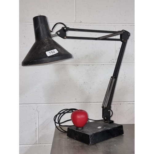 1247 - A large example of an anglepoise lamp with a metal shade and heavy bass.
Previous in auction on 10.1... 