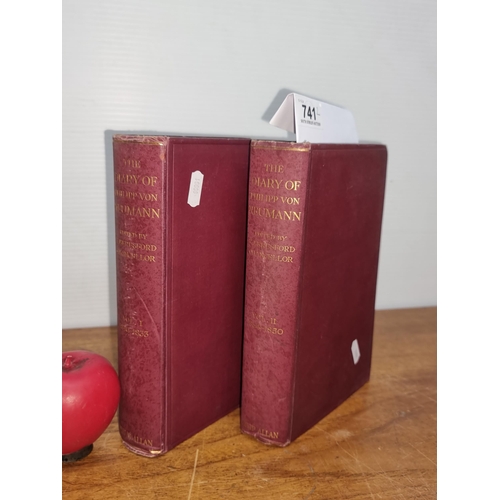 1249 - Two hardback volumes (I-II) of the Diary of Philipp Von Neuman 1819-1850 published by Philip Allan a... 