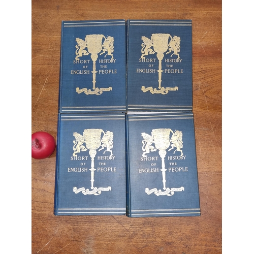 1250 - Four hardback volumes of a Short History of the English people BY J.R. Green, M.A. published by Macm... 