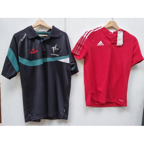 1303 - An O'Neills Kildare GAA jersey size XL, along with an adidas red t-shirt size 13/14 years, brand new... 