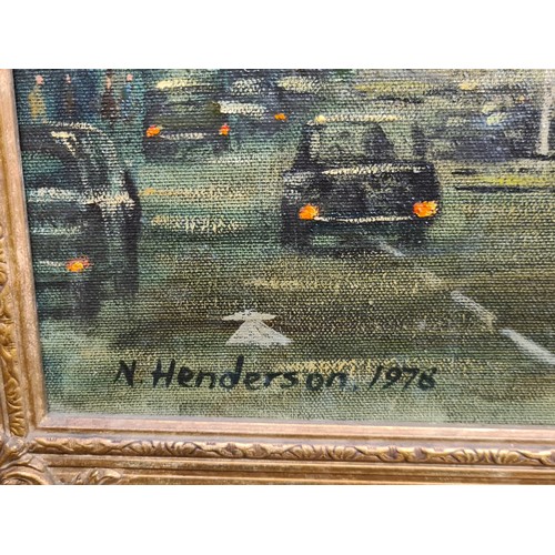 101 - Star Lot: A wonderful Neville Henderson (Irish, Postwar) oil on canvas painting featuring O'Connell ... 