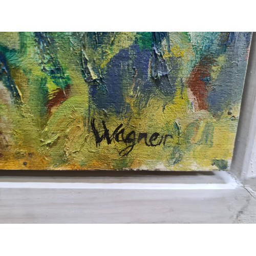 556 - Star Lot: Hermann Wagner (German, Contemporary b.1943 - d.2019) A large original Hermann Wagner acry... 