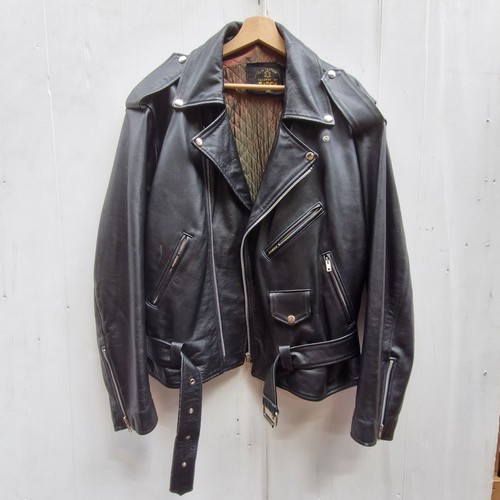 381 - A black leather Zafco biker jacket size XL in good order. I think Negan had this jacket with his bas... 