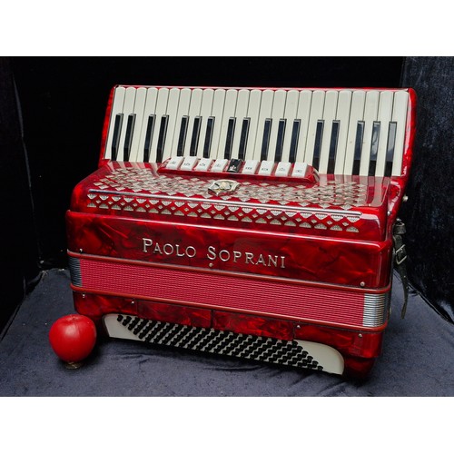 383 - Super Star Lot: A magnificent full size Paolo Soprani 120 bass accordion. This classic full size Ita... 