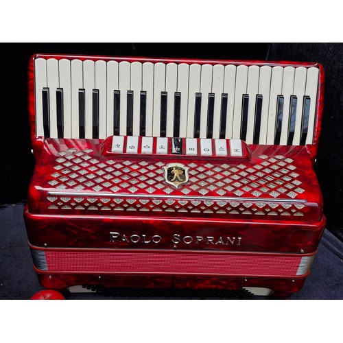 383 - Super Star Lot: A magnificent full size Paolo Soprani 120 bass accordion. This classic full size Ita... 