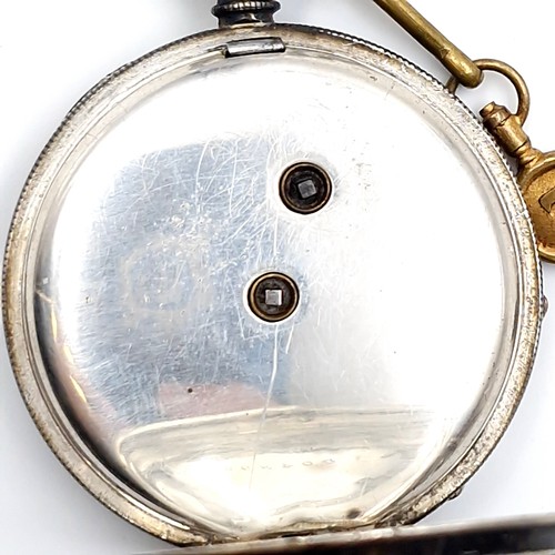 18 - A Britannia 935 silver cased pocket watch no. 804395. Maker - J.G. Graves Sheffield - Swiss made. Se... 