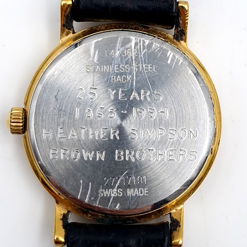 423 - Star Lot : A nice example of a Longines mid size wristwatch with patterned dial, sweep second hand a... 