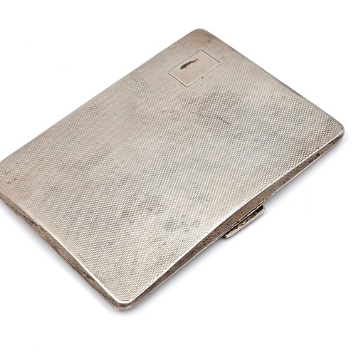 459 - A vintage mid-century sterling silver cigarette case with a silver gilt interior. Hallmarks for Birm... 