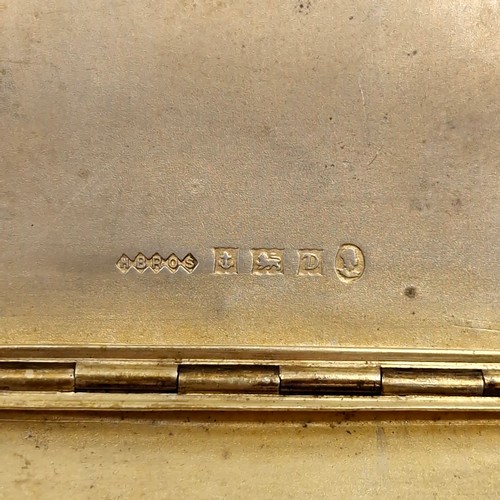 459 - A vintage mid-century sterling silver cigarette case with a silver gilt interior. Hallmarks for Birm... 