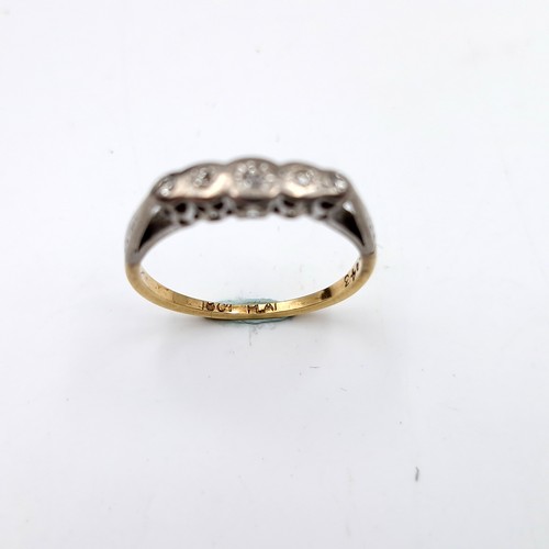 1121 - Star Lot : A nice example of an 18 carat gold diamond ring. Ring size - M 1/2. Weight - 1.99 grams. ... 