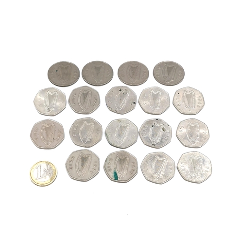 50 - A collection of 14 Irish millennium coins together with four Irish one pound coins.