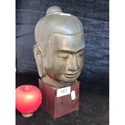 161 - A very interesting Buddha head hand crafted in Les Artisans d'Angkor workshop in Siem Reap, Cambodia... 