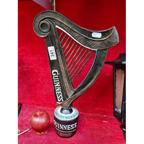 341 - A handsome  large Guinness advertising piece in the form of the iconic harp.