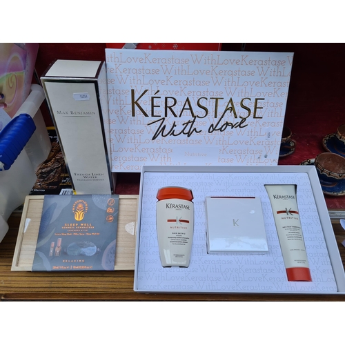 361 - Three new in box wellness items including Kerastaste mask holiday gift set. RRP €99.50.