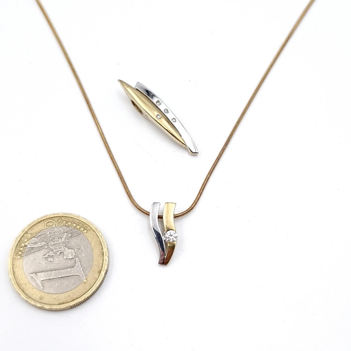 415 - Star Lot : A collection of items consisting of a nine carat gold (375) diamond pendant - Weight - 1.... 