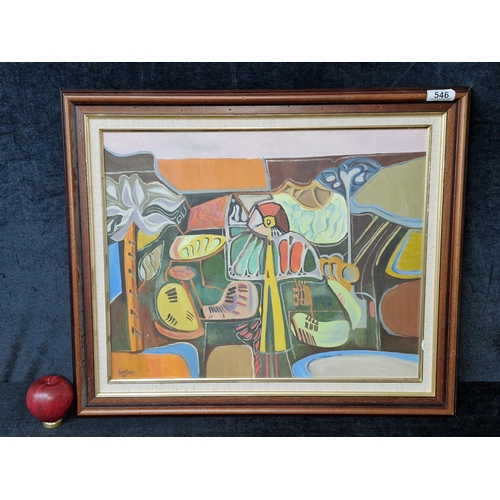 546 - Star Lot: Larry Burke (Irish, b.1941 - d.2023) An original Larry Burke (Irish, b.1941 - d.2023) oil ... 