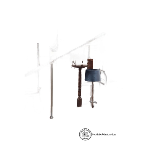 701 - Modern adjustable desk lamp with a sleek metal finish and white shade.