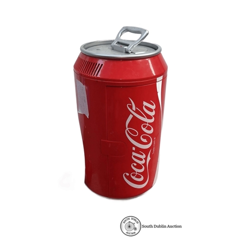 584 - Mini Coca-Cola can-shaped fridge / cooler, Model CC10G, power rating AC 220V-240V, DC 12V, by Argos.... 