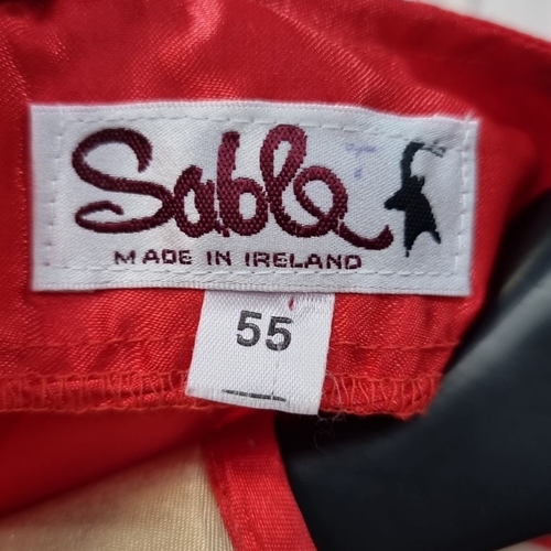 678 - Sable red robe, made in Ireland, size 55, features classic design with contrasting trim. Bit of Sist... 