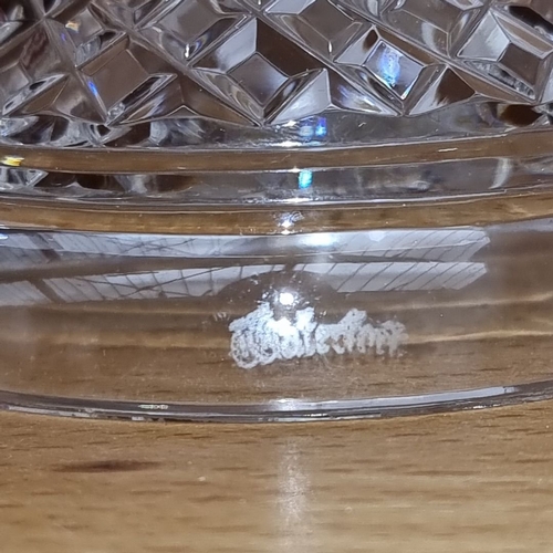 686 - Waterford Crystal bell-shaped ornament, etched 