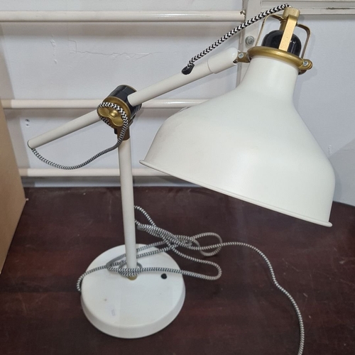 762 - IKEA Ranarp angle poise  lamp, Typ B1225, adjustable, with brass accents. 220-240V, max 11W. Model 1... 