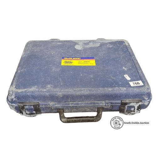 766 - Richie Yellow Jacket Refrigerant Scale, model 68810, has a maximum capacity of 220 lbs (100 kg). It ... 