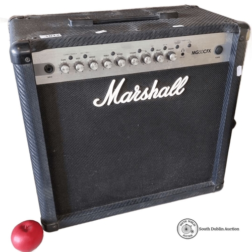 1012 - Marshall MG50CFX guitar amplifier features multiple effects controls and a carbon fiber texture. It ... 