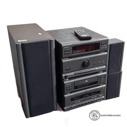 1020 - Universum Mini-Baustein-Set VTC-4336 stereo system features multiple components and speakers. It is ... 