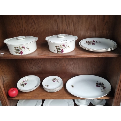 1025 - Myott's Fine White Ironstone dinnerware set originates from Staffordshire, England. It features a fl... 