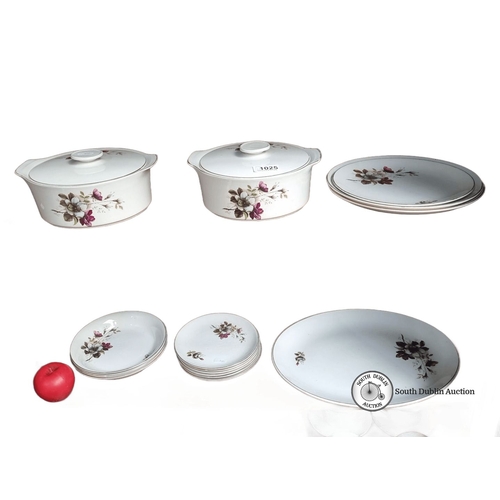 1025 - Myott's Fine White Ironstone dinnerware set originates from Staffordshire, England. It features a fl... 