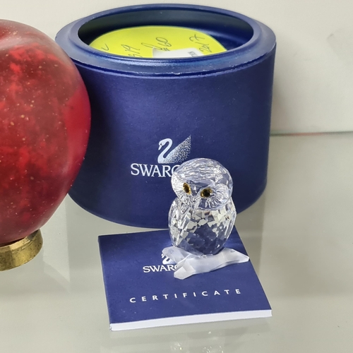 848 - A Swarovski Crystal figure of a Small Owl (2009). RRP £60.00. A super collectors item. With original... 