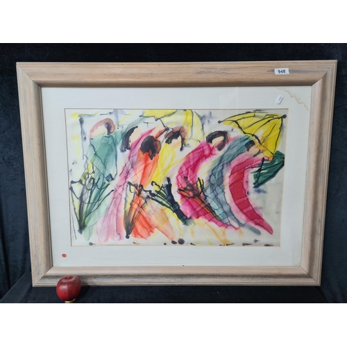 948 - Star Lot: Mary Pickering (Irish) A wonderful large original 'Mary Pickering (Irish)' watercolour on ... 