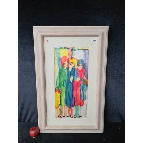 949 - Star Lot: Mary Pickering (Irish) A brilliant original 'Mary Pickering (Irish)' watercolour on silk p... 