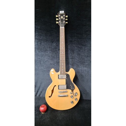 889 - Star Lot: An Epiphone ES-339 electric six string guitar in a natural finish. RRP €549.00 via Gear4Mu...