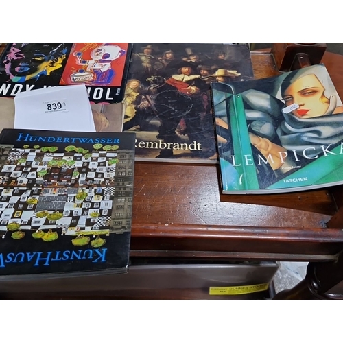 1159 - Collection of 8 art books featuring artists Botero, Andy Warhol, Egon Schiele, Paul Gauguin, Mary Ca... 