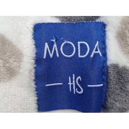 399 - A bag of mixed clothes and fabrics all in new or super condition including a new Barbour dressing go... 