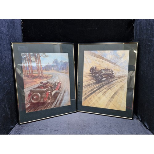 347 - A set of ten quality prints after Fredrick Gordan Crosby (1885-1943) paintings featuring classic car... 