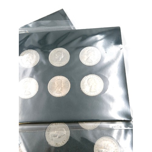 1076 - A super large collection of vintage, early to mid 20th century British pence coins.  About 40 cards