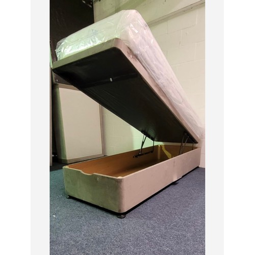 777 - Star Lot : A brand new quality single lift up storage bed with a quality Mattison commercial quality... 