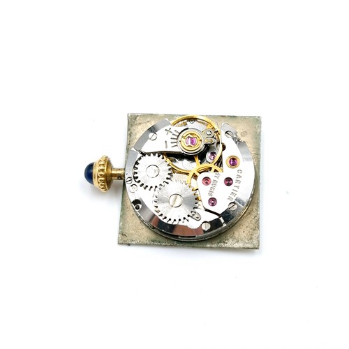 33 - Star Lot : A collection of three genuine watch movements, a vintage Cartier with a Sapphire cabochon... 