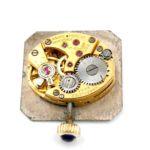 33 - Star Lot : A collection of three genuine watch movements, a vintage Cartier with a Sapphire cabochon... 