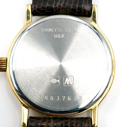 403 - Star lot : A Swiss made ladies Longines quartz wrist watch with original leather strap. Watch number... 