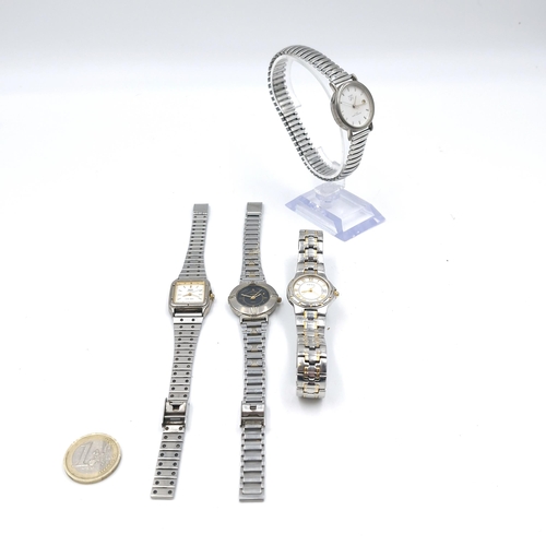 545 - Four vintage watches including a Q & Q quartz, Yema quartz and an Albine quartz.