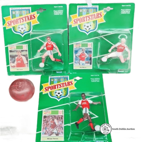 679 - Set of three 1989 Kenner (Tonka) Sportstars figures, brand new old stock with sealed cards. Featurin... 