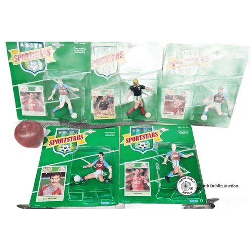 680 - Set of five 1989 Kenner (Tonka) Sportstars figures, brand new old stock with sealed cards. Featuring... 