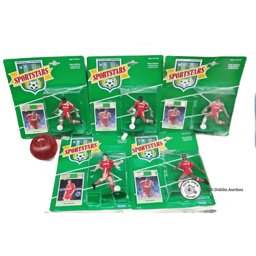 683 - Set of five Kenner Sportstars action figures, featuring Liverpool players. 4 x John Barnes and a Pet... 