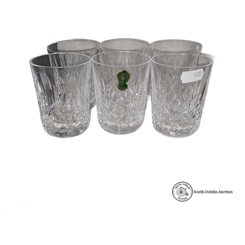 711 - Star Lot : Set of six Waterford Crystal whiskey tumblers, featuring classic diamond cut design, comp... 