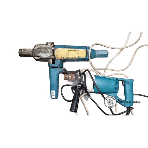 756 - Makita hammer drill model 8419B, 650W, 1995 production.