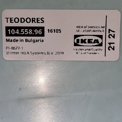 794 - Set of four IKEA Teodores chairs, light blue. 2019. Model number: 104.558.96. Nice heavy plastic and... 